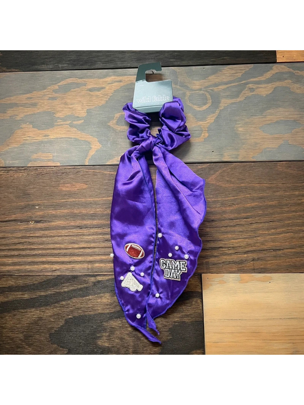 Wild Fable Purple Game Day Football Scrunchie Scarf